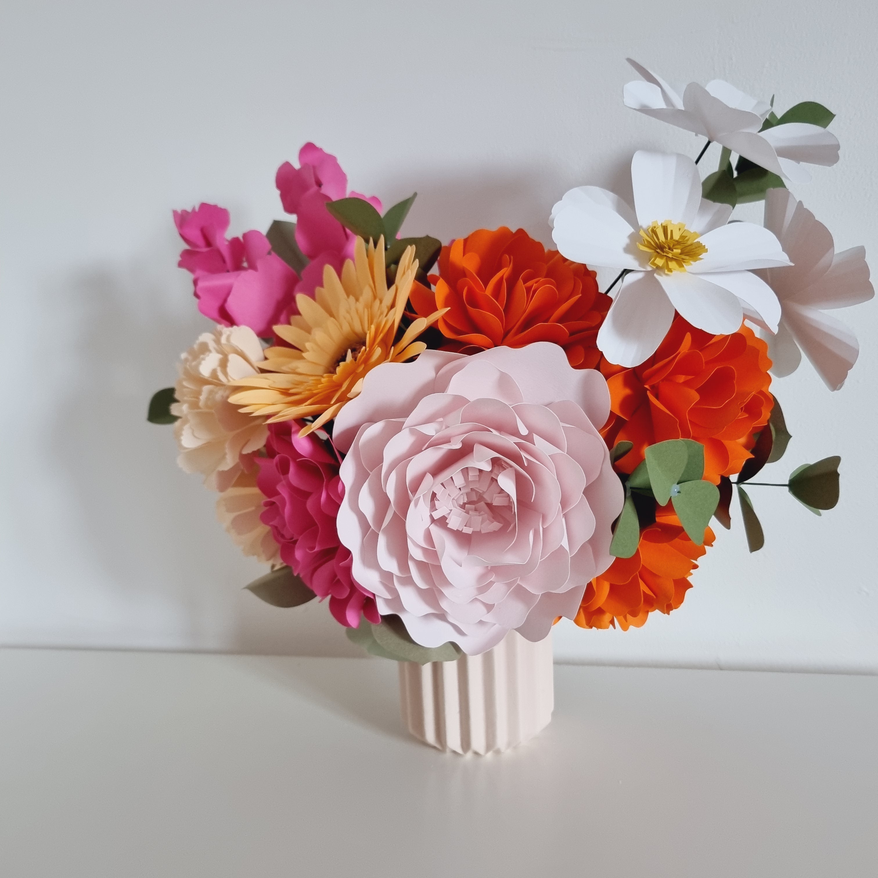 Paper Flower Arrangement - Orange Spring