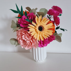 Paper Flower Arrangement - Bright Pink & Daisy
