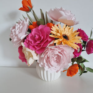 Paper Flower Arrangement - Pink & Daisy