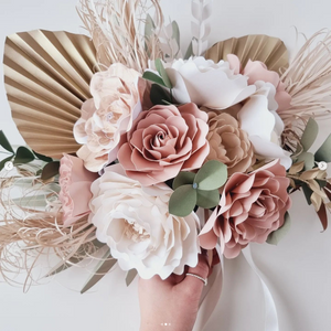 Paper Bouquet with paper flowers for weddings