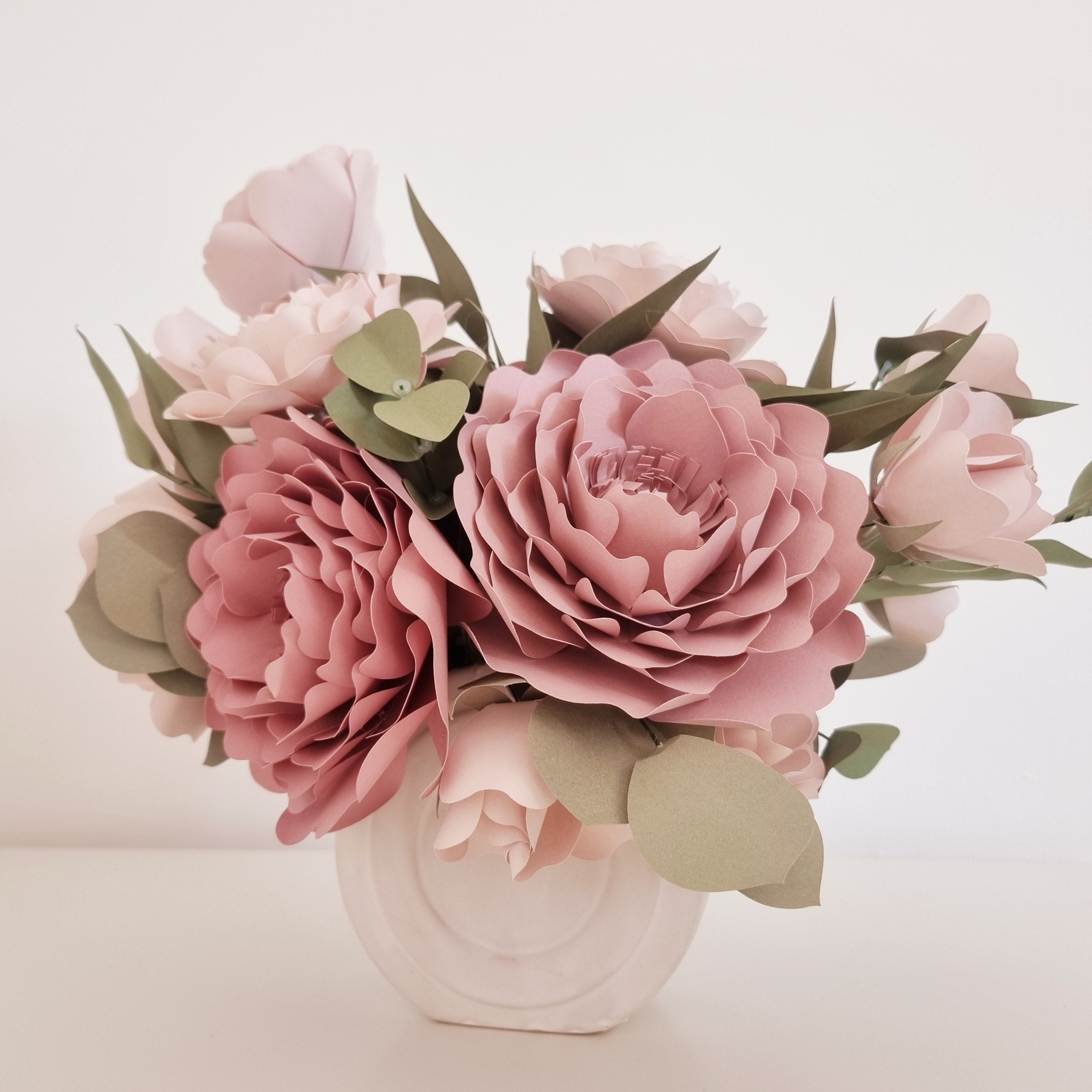 Paper Flower Arrangement - Blush Peony