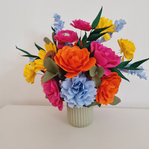 Paper Flower Arrangement - Bright