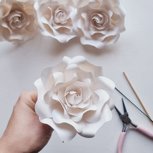 English Rose Paper Flower Template