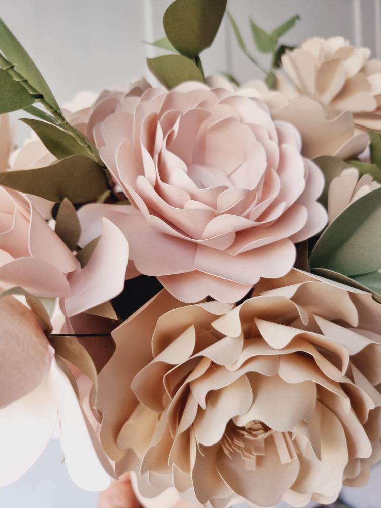 Paper Flower Arrangement - Nude