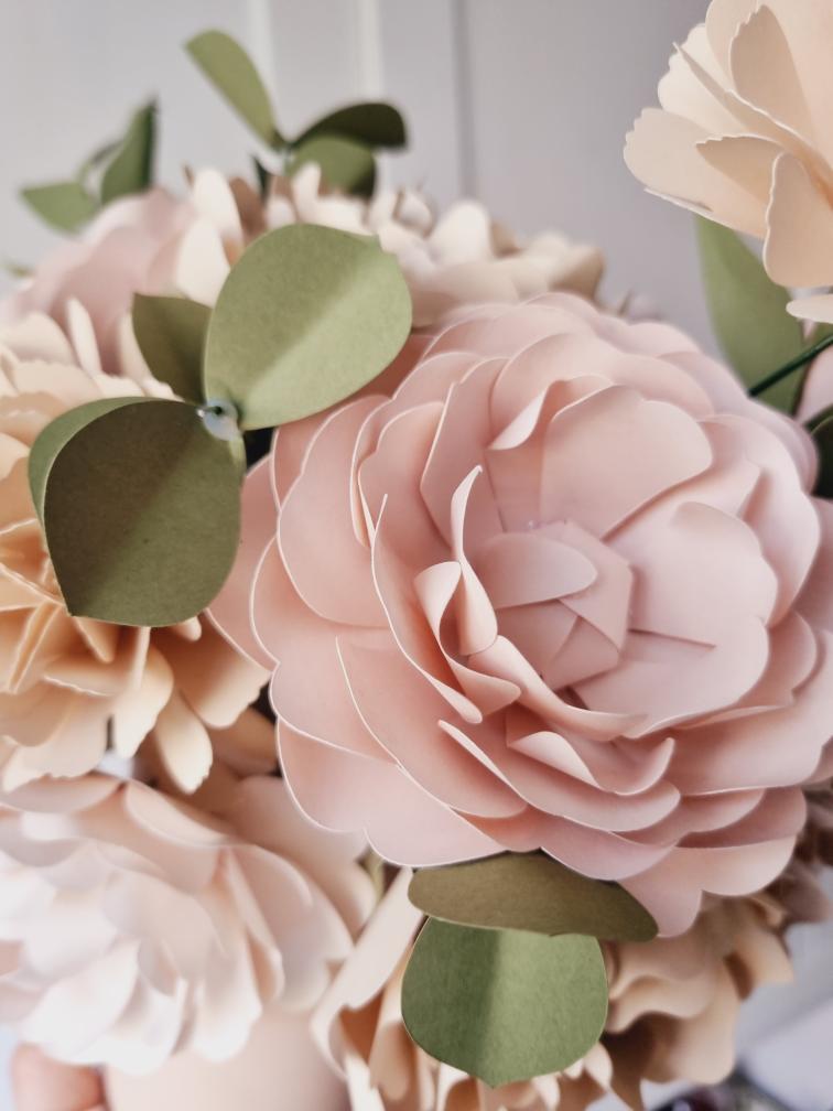 Paper Flower Arrangement - Nude