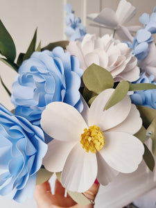 Paper Flower Arrangement - Baby Blue