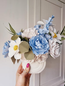 Paper Flower Arrangement - Baby Blue