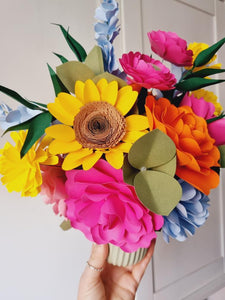 Paper Flower Arrangement - Bright with Sunflower