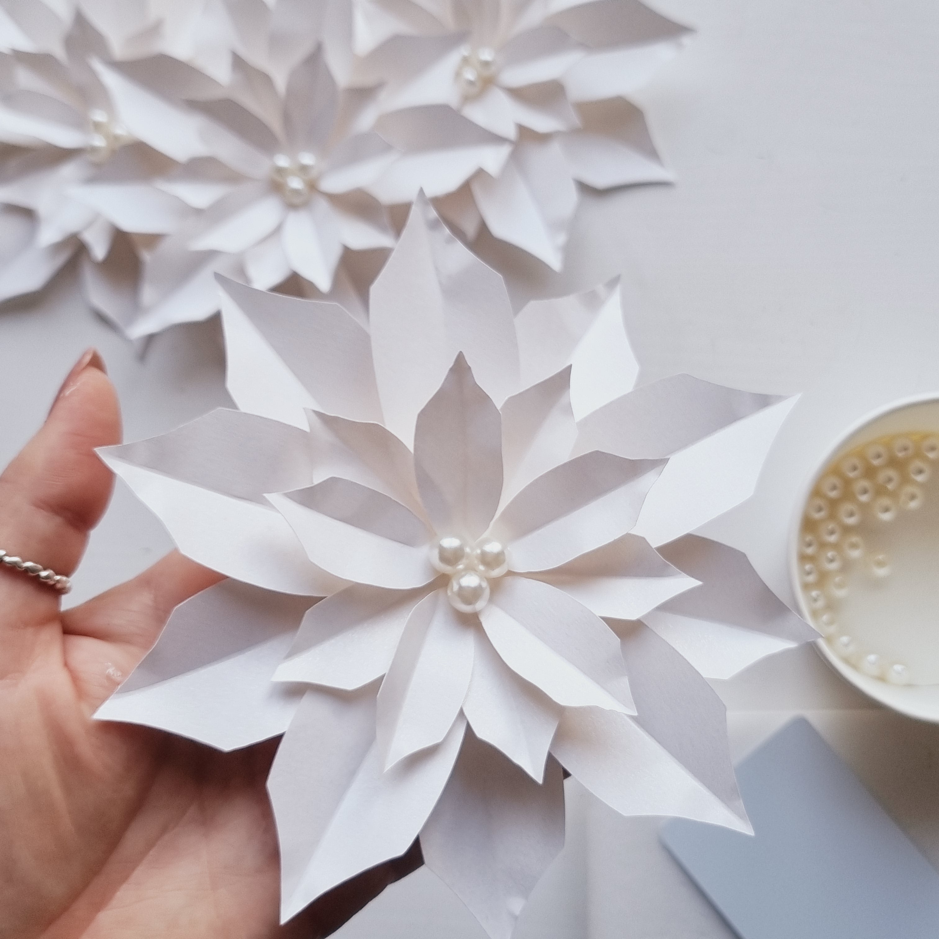 Poinsettia Paper Flower Template