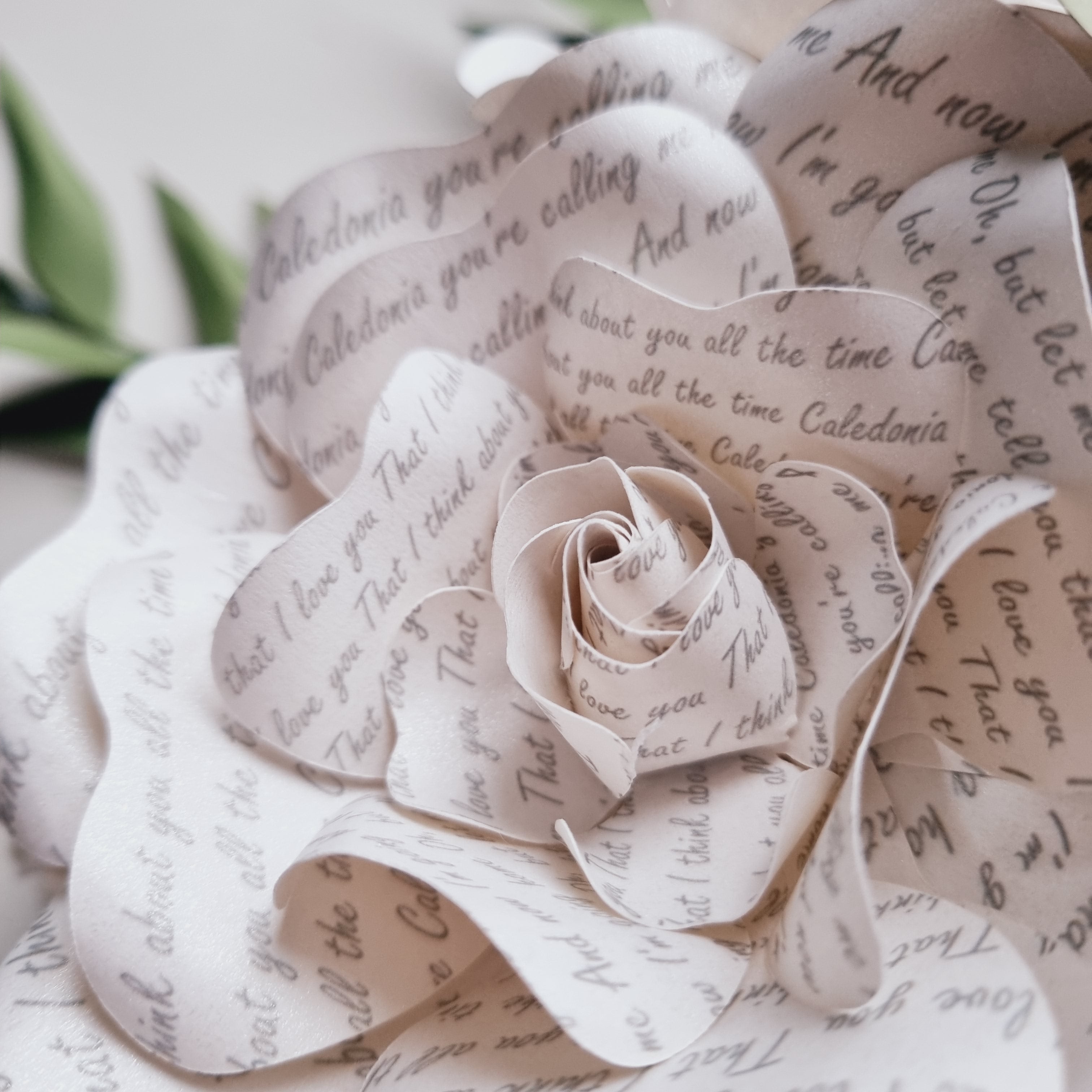 Song Lyric Rose Gift Bouquet