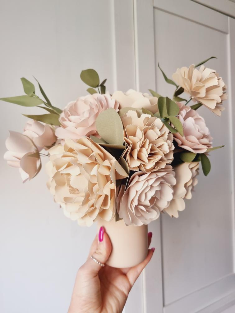 Paper Flower Arrangement - Nude