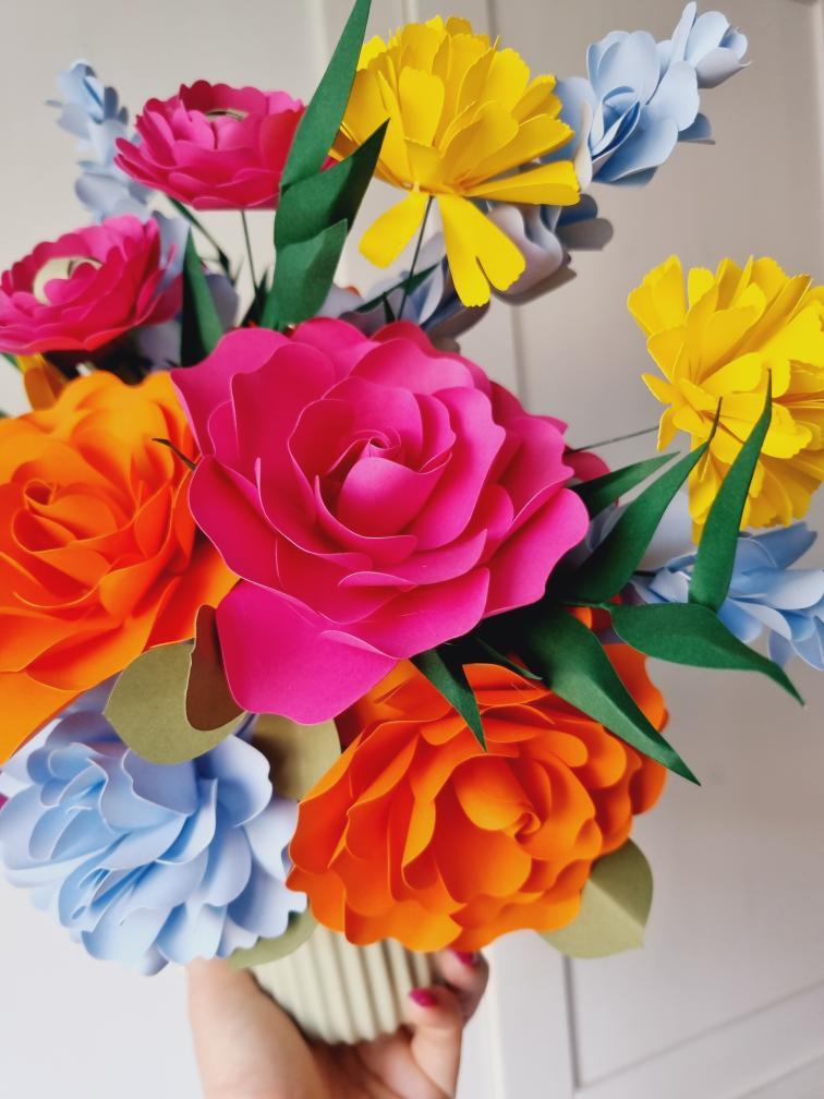 Paper Flower Arrangement - Bright with Sunflower